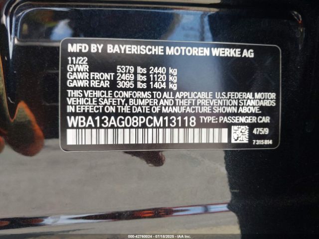 2023 BMW 530E WBA13AG08PCM13118 Photo 8