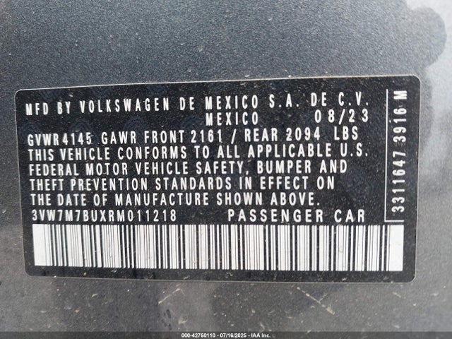 Volkswagen tsi 2024 3VW7M7BUXRM011218 Image 9