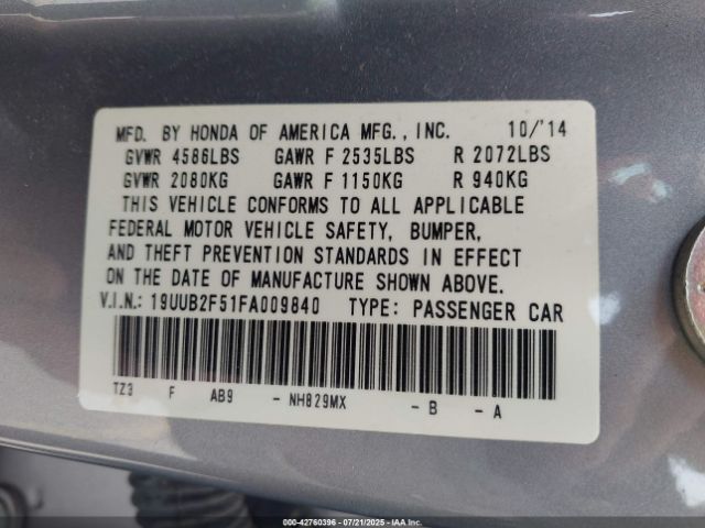 2015 ACURA TLX 19UUB2F51FA009840 Photo 8