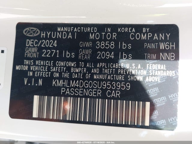 Hyundai mpi nu pe 2025 KMHLM4DG0SU953959 Image 9