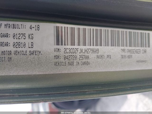 2018 DODGE CHALLENGER 2C3CDZFJXJH279609 Photo 8
