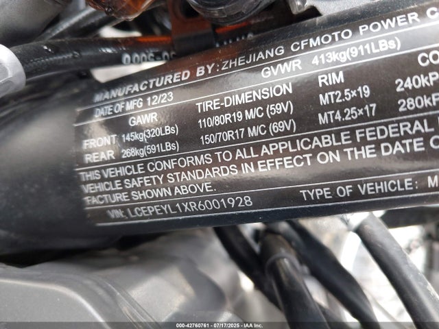 LCEPEYL1XR6001928 Cf Moto Ibex800
