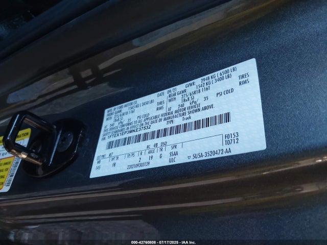 Ford 4v 2021 1FTEX1EP3MKE37532 Image 9
