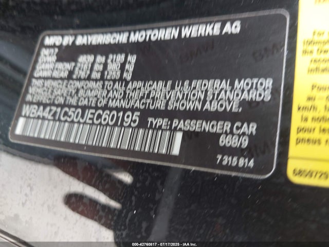 BMW 430I 2018 WBA4Z1C50JEC60195 Image 9