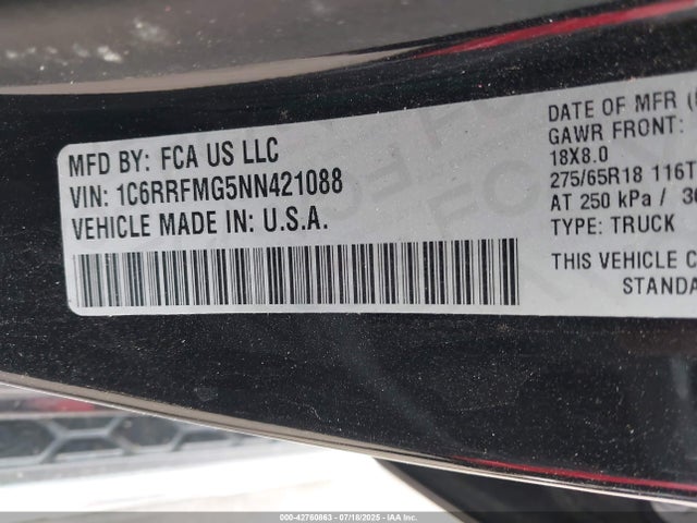 RAM 2022 2022 1C6RRFMG5NN421088 Image 9