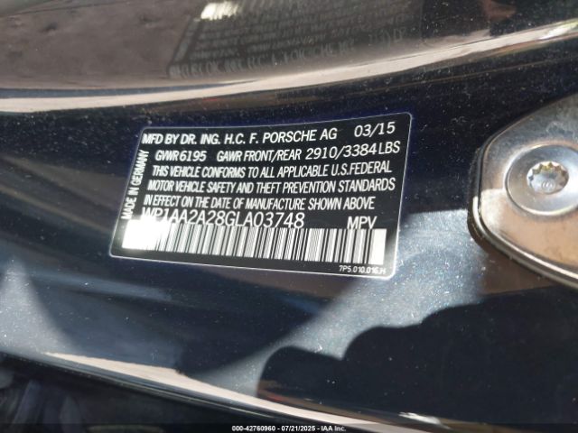 2016 PORSCHE CAYENNE WP1AA2A28GLA03748 Photo 8