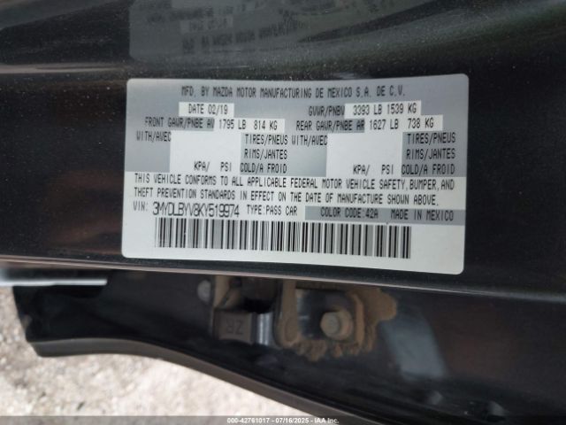 2019 TOYOTA YARIS 3MYDLBYV8KY519974 Photo 8