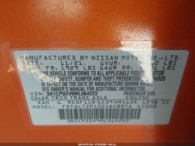 2021 NISSAN KICKS 3N1CP5DV9ML564222 Photo 8