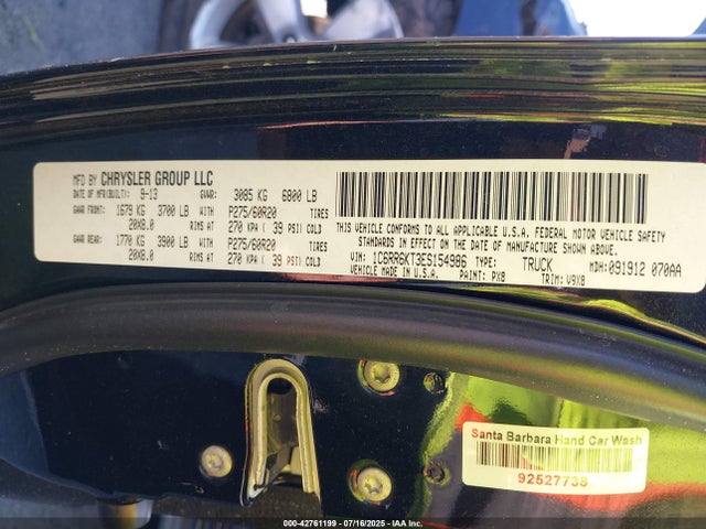 1C6RR6KT3ES154986 RAM 1500