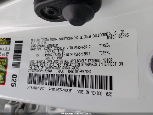 Toyota 2gr-fks 2023 3TMDZ5BN2PM158540 Image 9