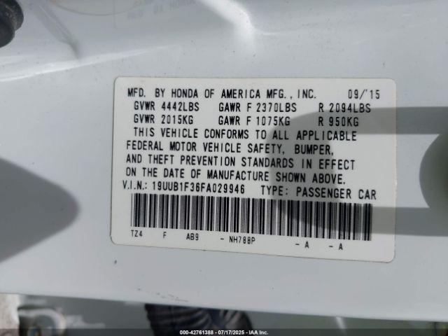 2015 ACURA TLX 19UUB1F36FA029946 Photo 8