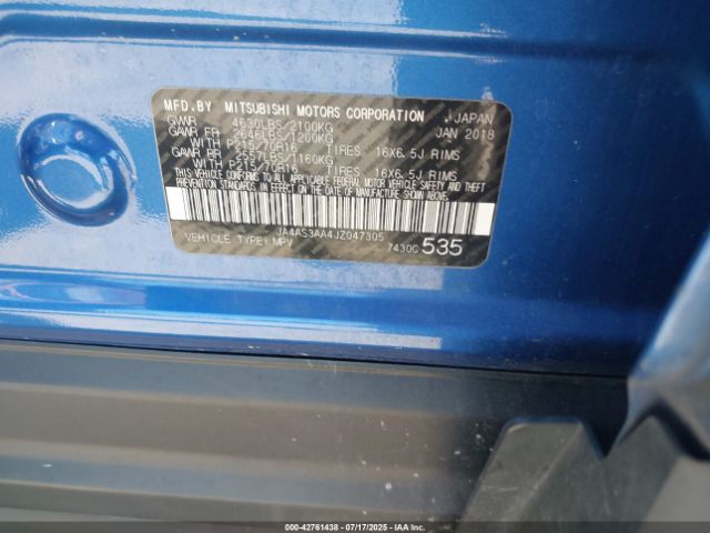 2018 MITSUBISHI ECLIPSE CROSS JA4AS3AA4JZ047305 Photo 8