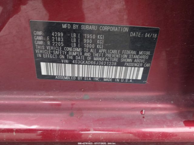 2018 SUBARU IMPREZA 4S3GKAD66J3621238 Photo 8