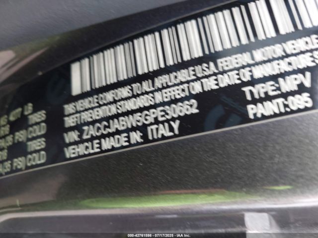 2016 JEEP RENEGADE ZACCJABW5GPE30662 Photo 8
