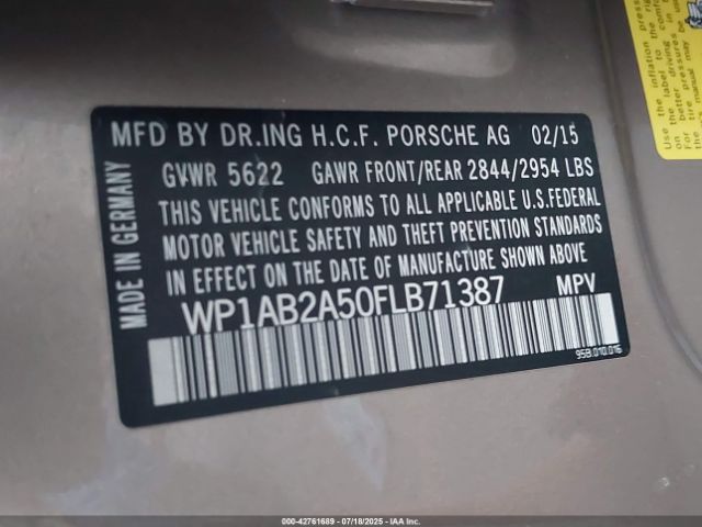 2015 PORSCHE MACAN WP1AB2A50FLB71387 Photo 8