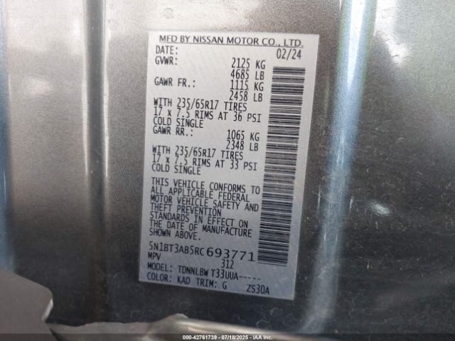 2024 NISSAN ROGUE 5N1BT3AB5RC693771 Photo 8