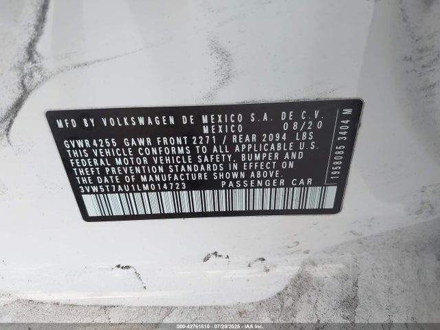 3VW5T7AU1LM014723 Volkswagen 2020