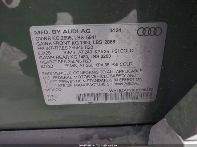 2024 AUDI Q5 WA1E2AFY8R2095390 Photo 8