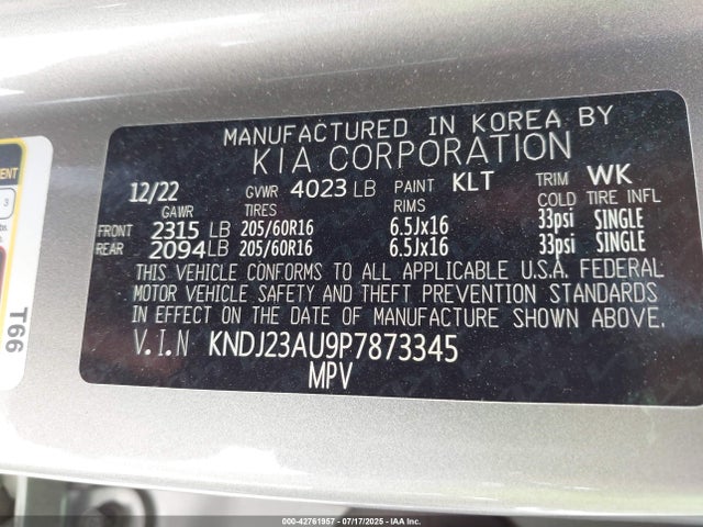 KNDJ23AU9P7873345 KIA mpi nu