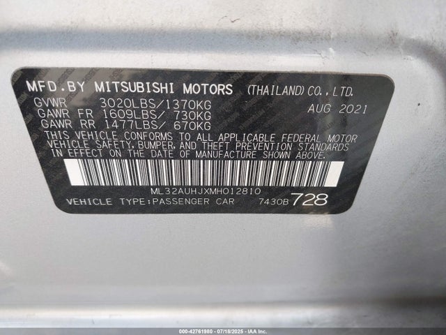 ML32AUHJXMH012810 Mitsubishi mivec