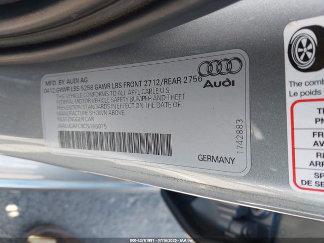 2012 AUDI A6 WAUJGAFC9CN166075 Photo 8