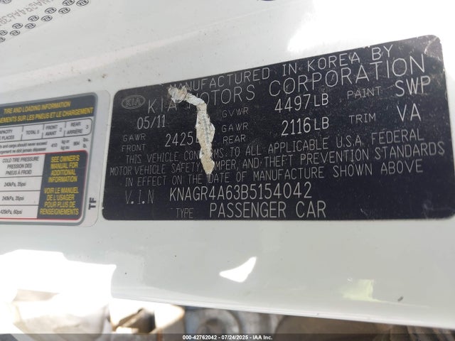 2011 KIA OPTIMA KNAGR4A63B5154042 Photo 8