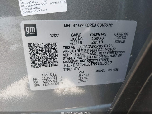 KL79MTSL8PB105532 Chevrolet l3t