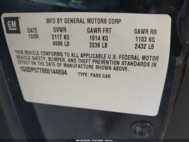 2006 CADILLAC CTS 1G6DP577860144694 Photo 8