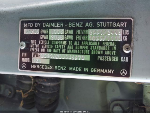 1983 MERCEDES-BENZ 300 WDBCB20AXDB046570 Photo 8