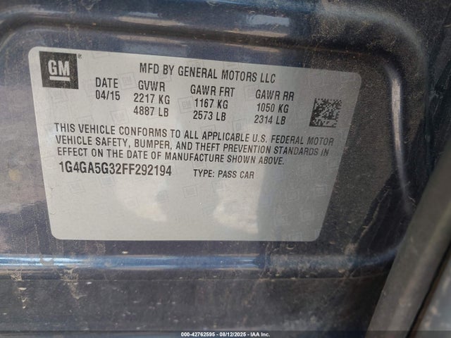 1G4GA5G32FF292194 Buick lfx