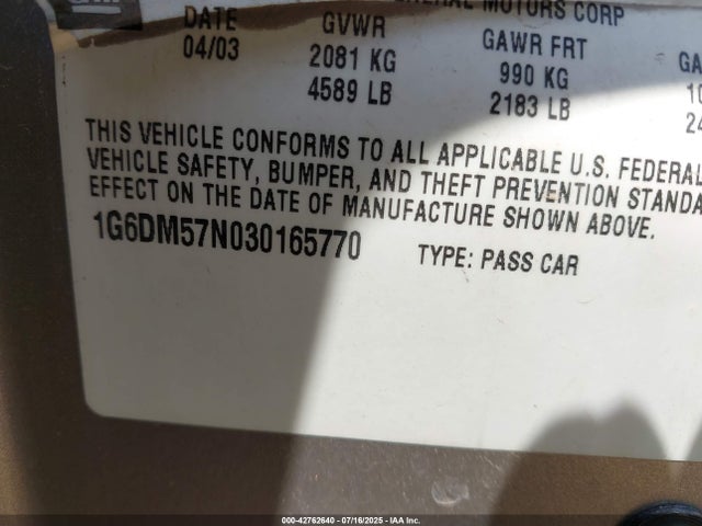 2003 CADILLAC CTS 1G6DM57N030165770 Photo 8