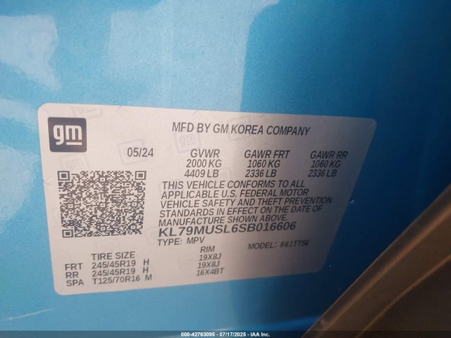 KL79MUSL6SB016606 Chevrolet l3t