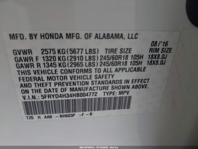 2017 ACURA MDX 5FRYD4H34HB004772 Photo 8