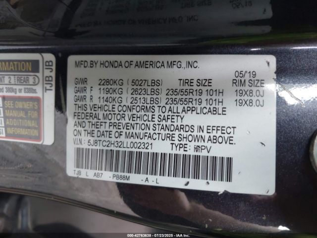 2020 ACURA RDX 5J8TC2H32LL002321 Photo 8