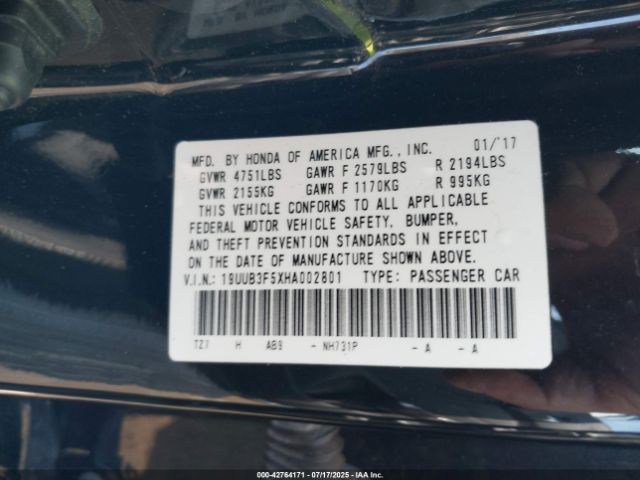 2017 ACURA TLX 19UUB3F5XHA002801 Photo 8