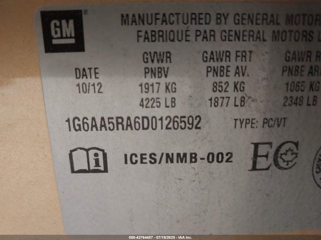 2013 CADILLAC ATS 1G6AA5RA6D0126592 Photo 8