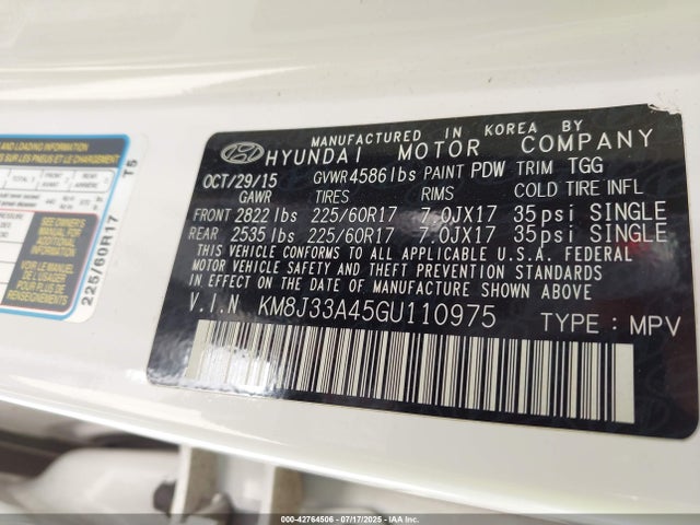 Hyundai Tucson 2016 KM8J33A45GU110975 Image 9