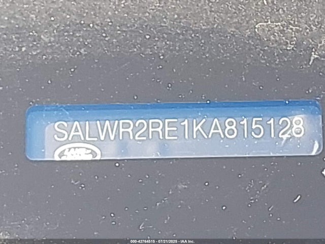 SALWR2RE1KA815128 Land Rover aj133 s/c