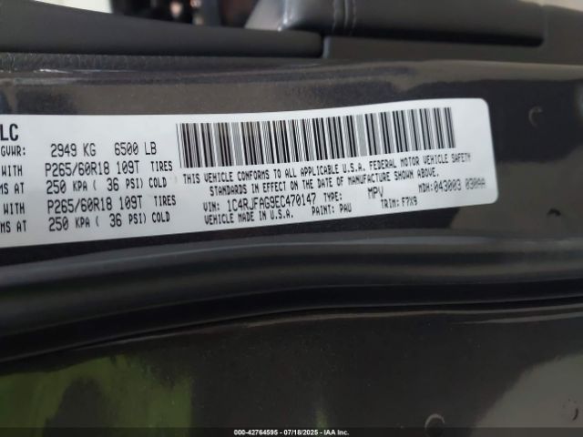 2014 JEEP GRAND CHEROKEE 1C4RJFAG9EC470147 Photo 8