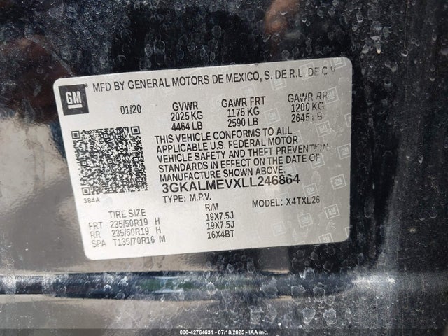 3GKALMEVXLL246864 GMC lyx