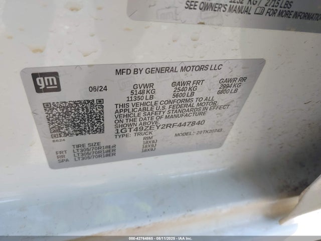1GT49ZEY2RF447840 GMC l5p