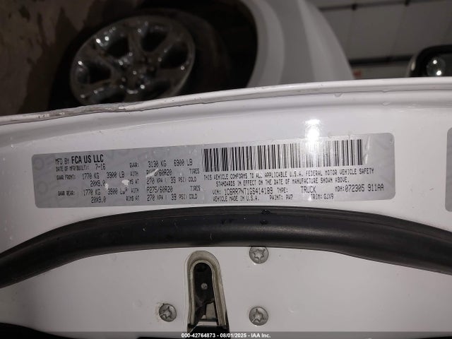 2016 Ram 1500 Laramie მანქანა იყიდება აუქციონზე, vin: 1C6RR7NT1GS414189, აუქციონის ნომერი: 42764873