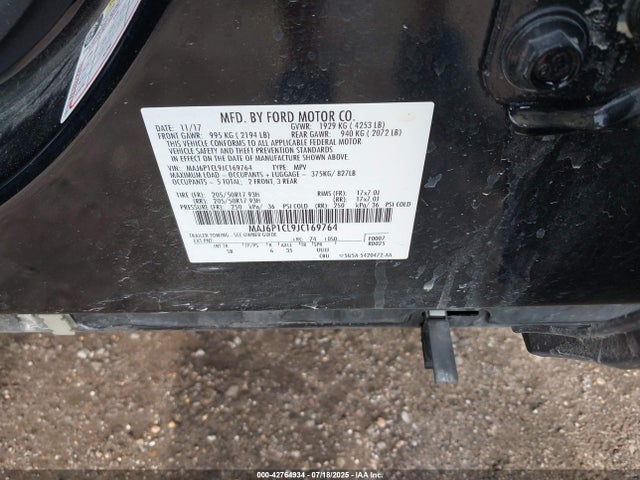 MAJ6P1CL9JC169764 Ford Ecosport