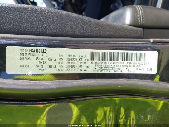 2016 DODGE DURANGO 1C4RDJDG3GC323573 Photo 8