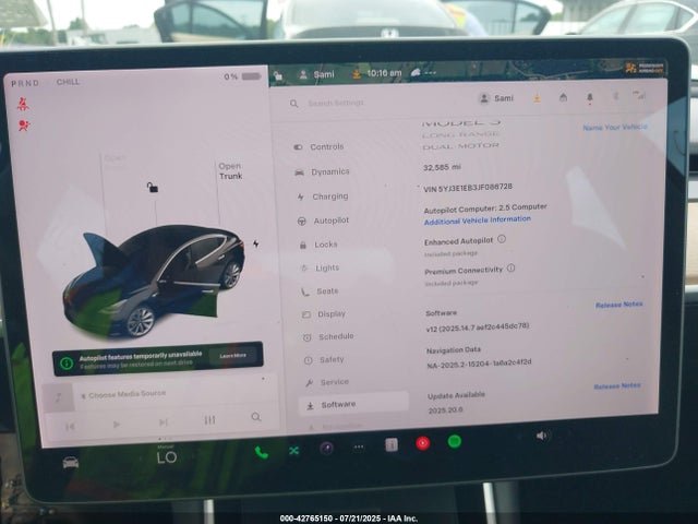 5YJ3E1EB3JF086728 Tesla MODEL 3