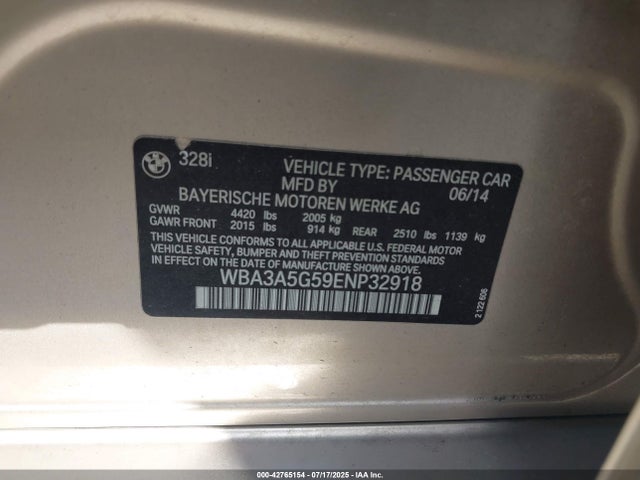 BMW 2014 2014 WBA3A5G59ENP32918 Image 9