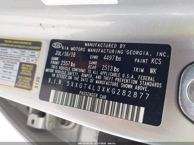 5XXGT4L3XKG282877 KIA gdi