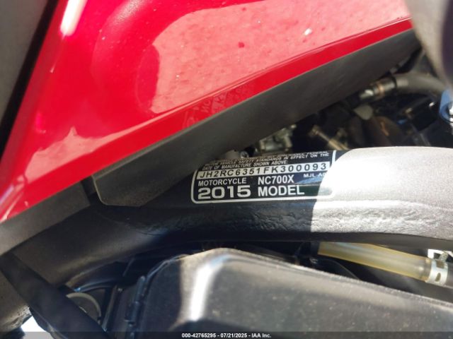 2015 HONDA NC700X JH2RC6351FK300093 Photo 9