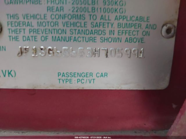 2003 SUBARU FORESTER JF1SG65653H705991 Photo 8