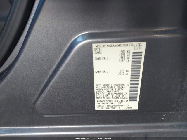Nissan 2014 2014 1N4AZ0CP1EC331880 Image 9
